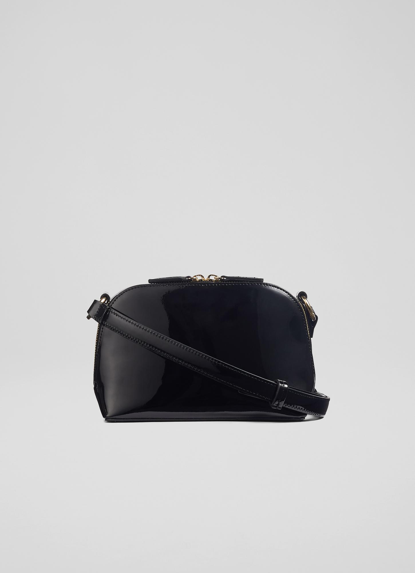 Black patent leather cross best sale body bag